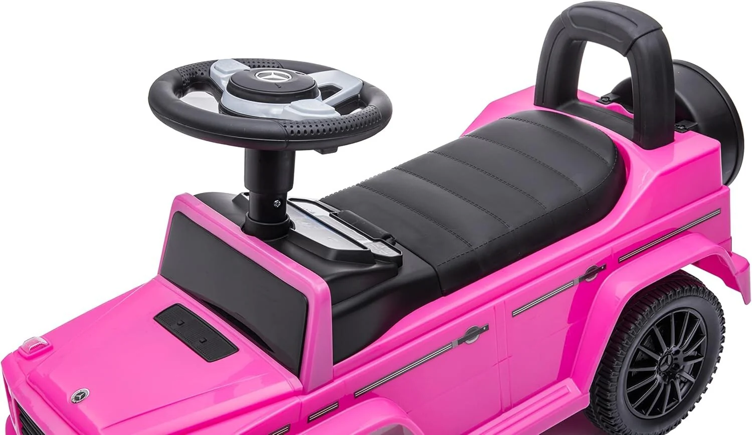 Luxury Pink 3-in-1 Kids Push Car Stroller Ride-On and Walker - Image 8