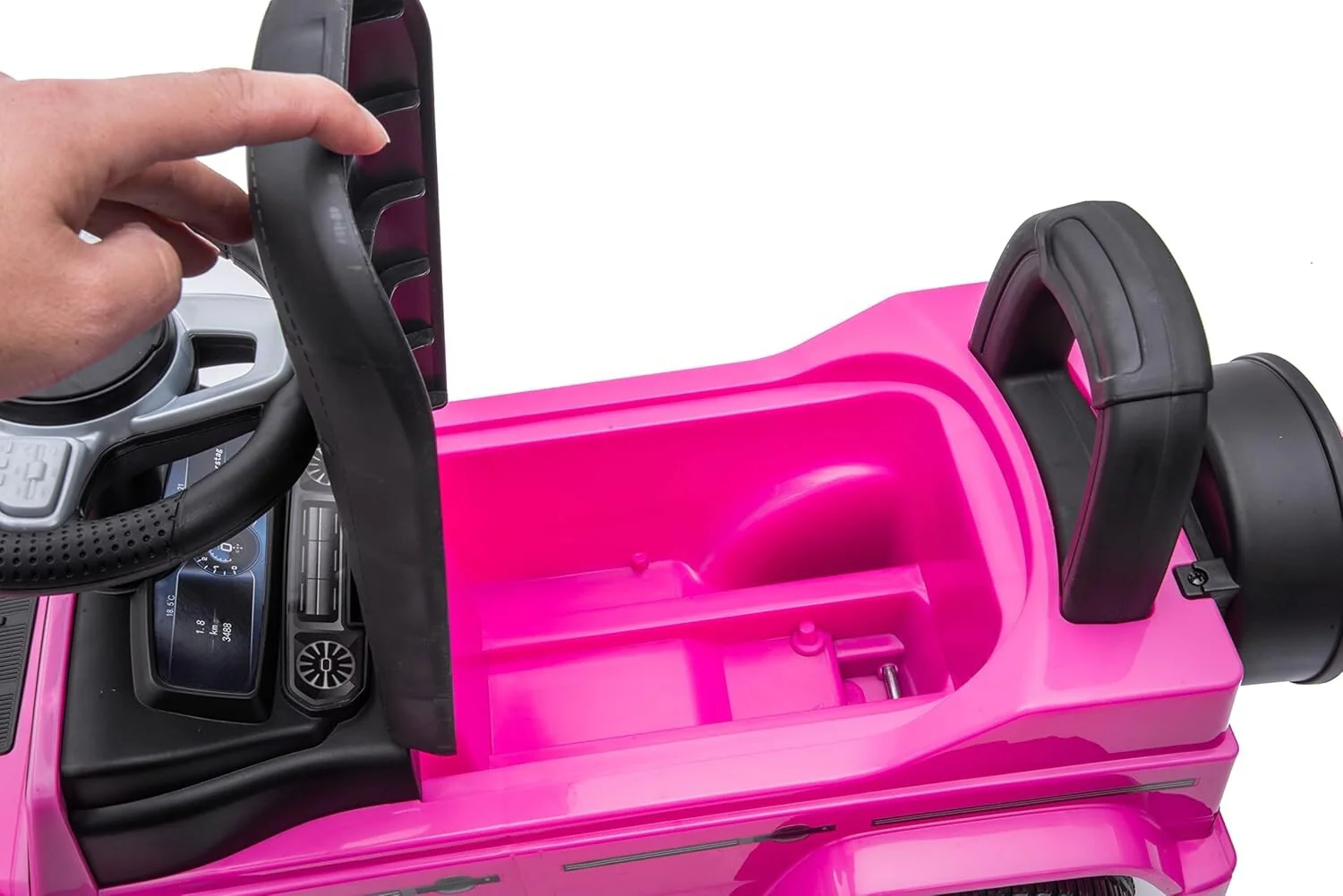 Luxury Pink 3-in-1 Kids Push Car Stroller Ride-On and Walker - Image 9
