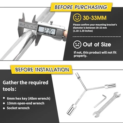 M8 Foldable Silver Motorcycle Foot Pegs Front and Rear Footrests - Image 3