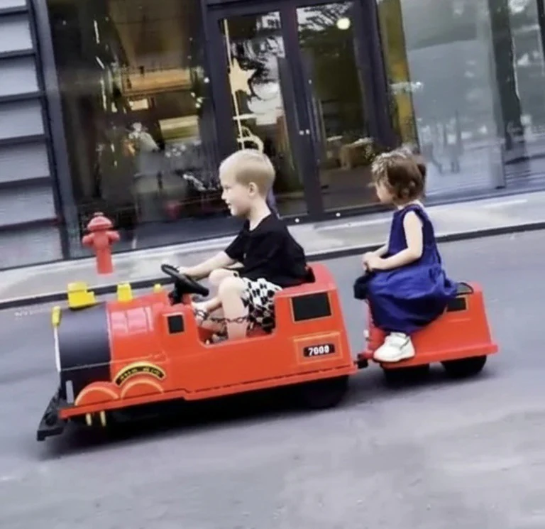 Kids Ride-On Train for Backyard Fun – Battery Powered w/Magic Cars® Remote Control, Real Steam Stack, MP3 & Working Caboose (Ages 1–10) - Image 17