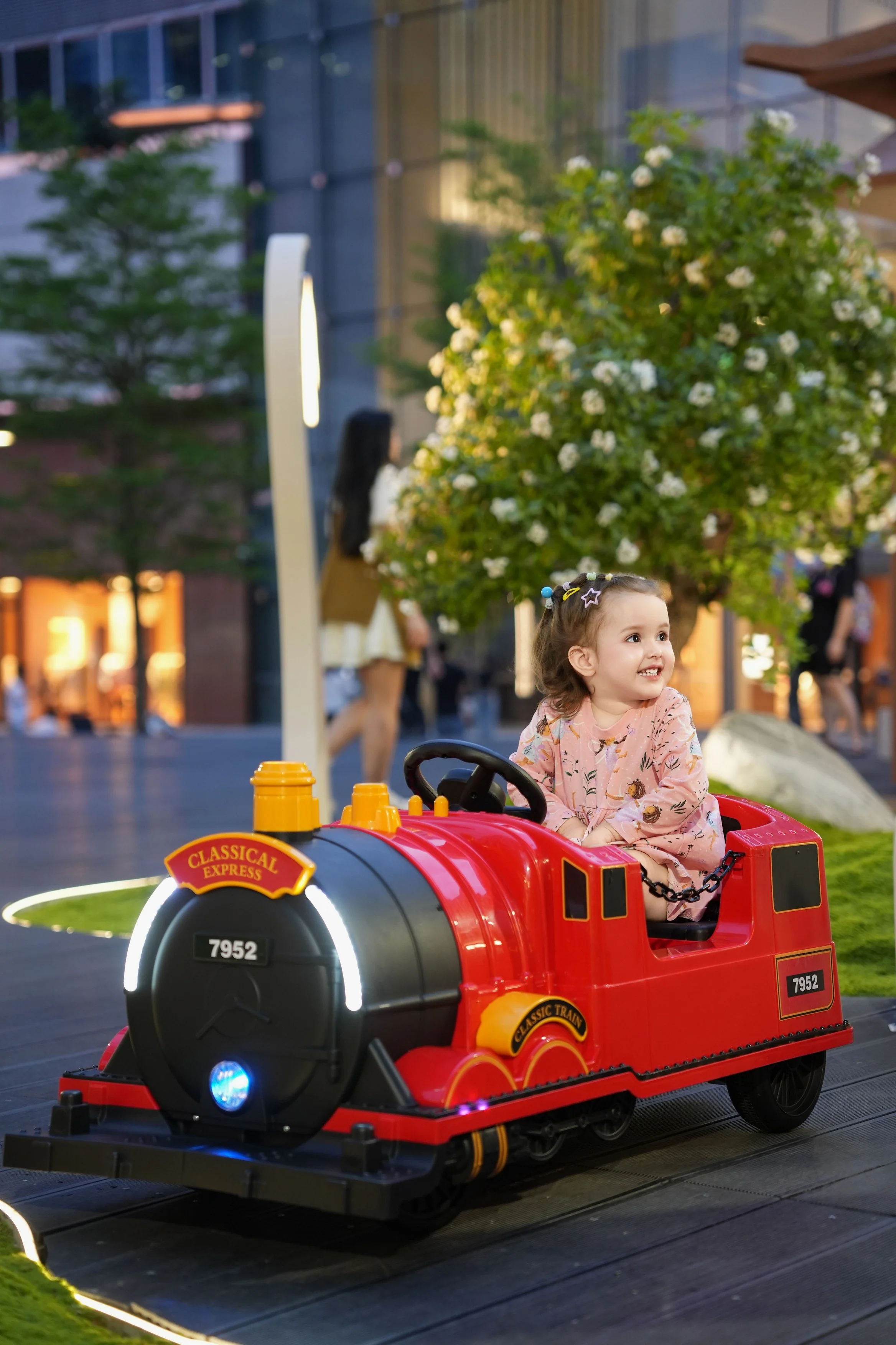 Kids Ride-On Train for Backyard Fun – Battery Powered w/Magic Cars® Remote Control, Real Steam Stack, MP3 & Working Caboose (Ages 1–10) - Image 23