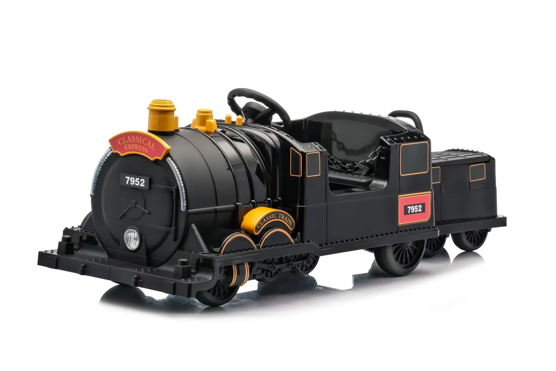 Kids Ride-On Train for Backyard Fun – Battery Powered w/Magic Cars® Remote Control, Real Steam Stack, MP3 & Working Caboose (Ages 1–10) - Image 8
