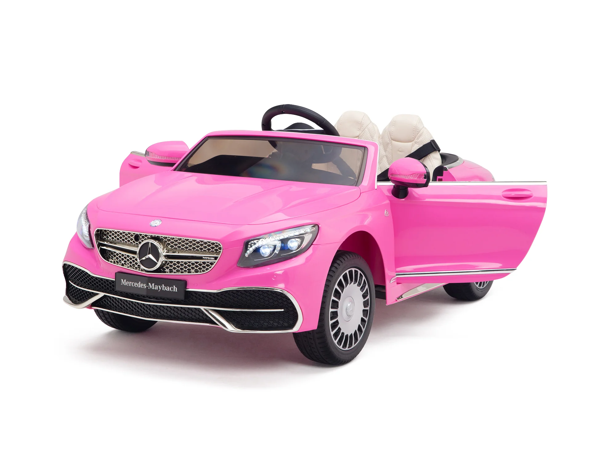 Pink Princess Mercedes Ride On Car For Girls W/Magic Cars® Wireless Parental Control - Image 12