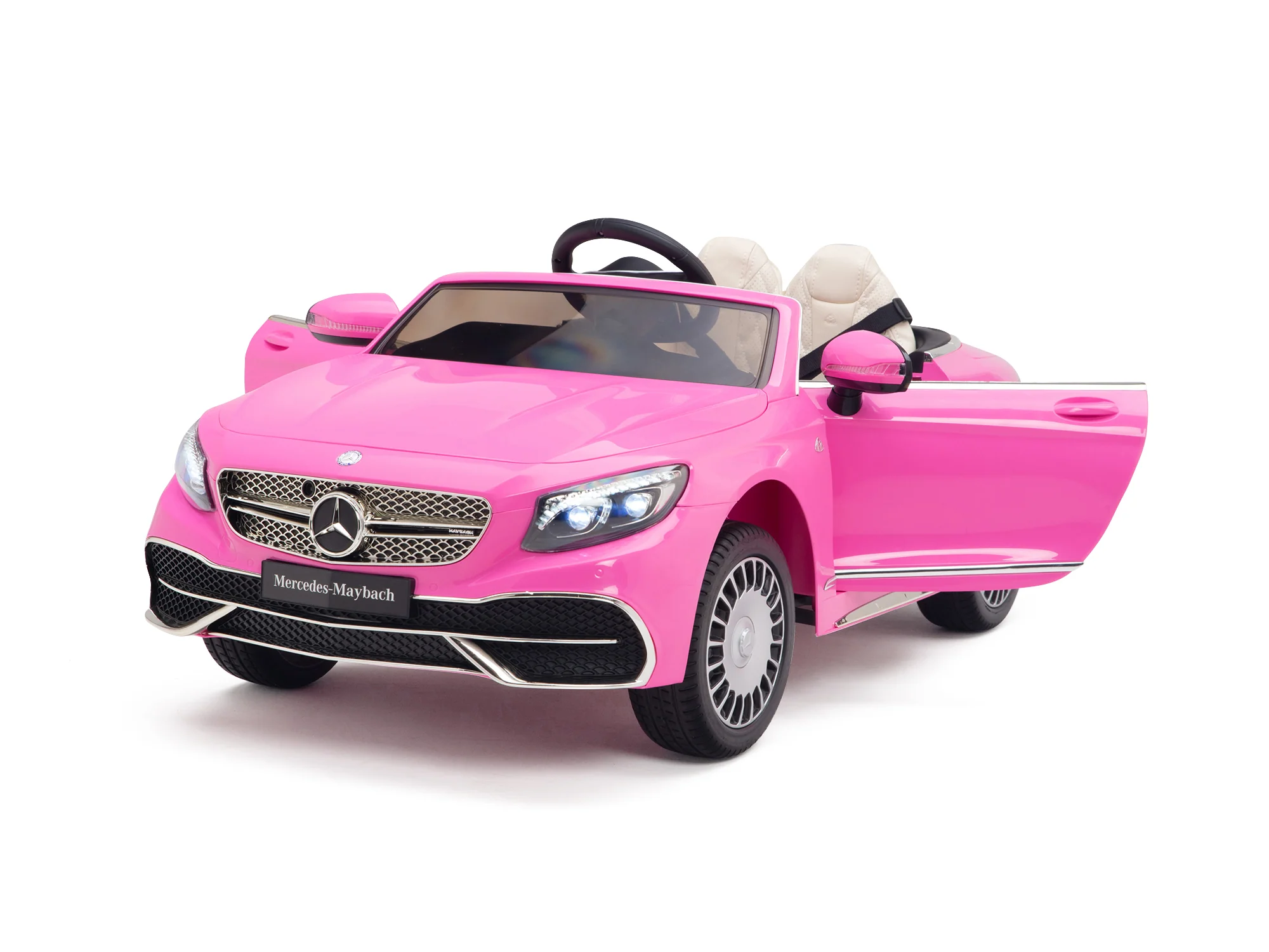 Pink Princess Mercedes Ride On Car For Girls W/Magic Cars® Wireless Parental Control - Image 13