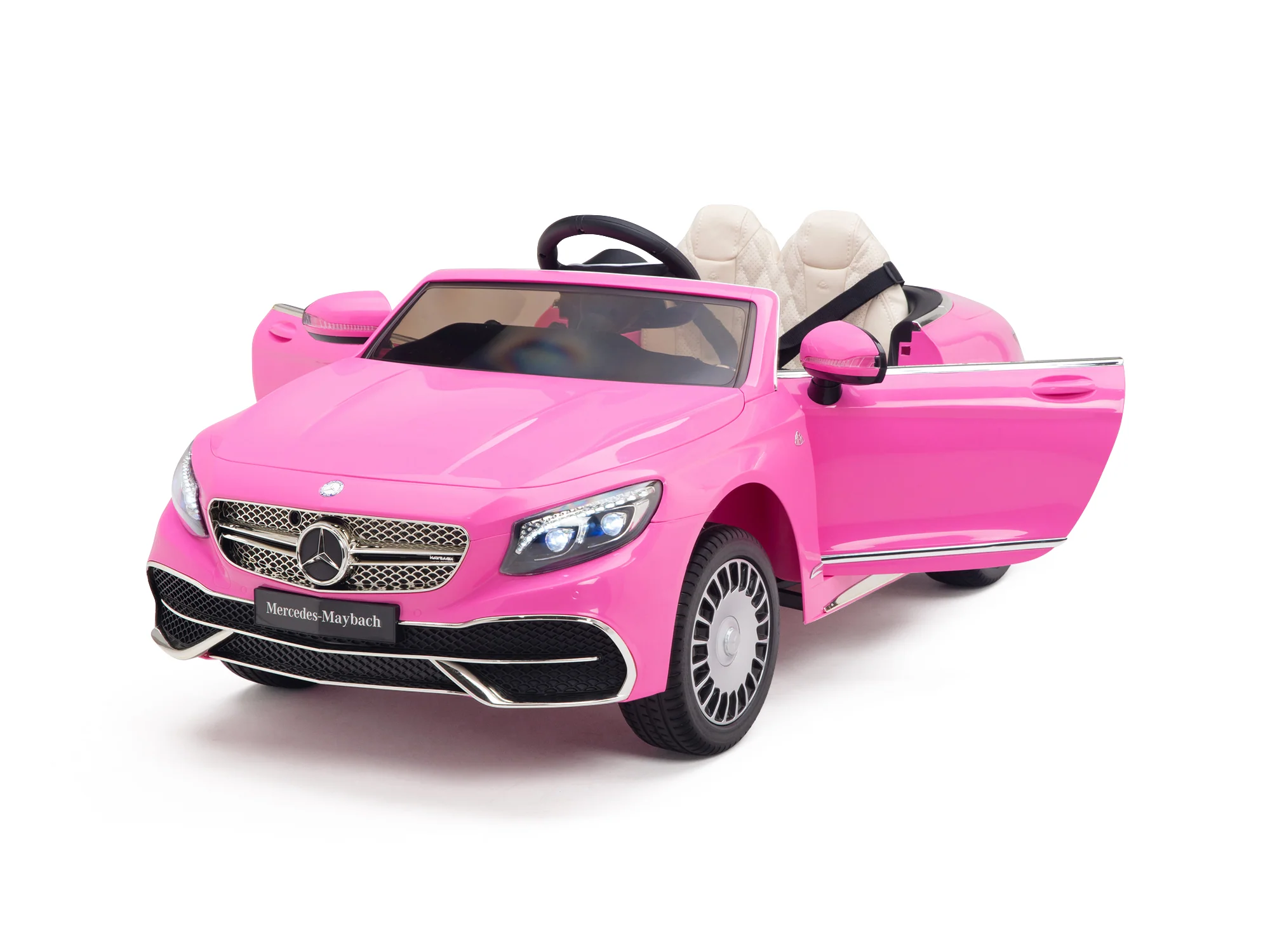 Pink Princess Mercedes Ride On Car For Girls W/Magic Cars® Wireless Parental Control - Image 14