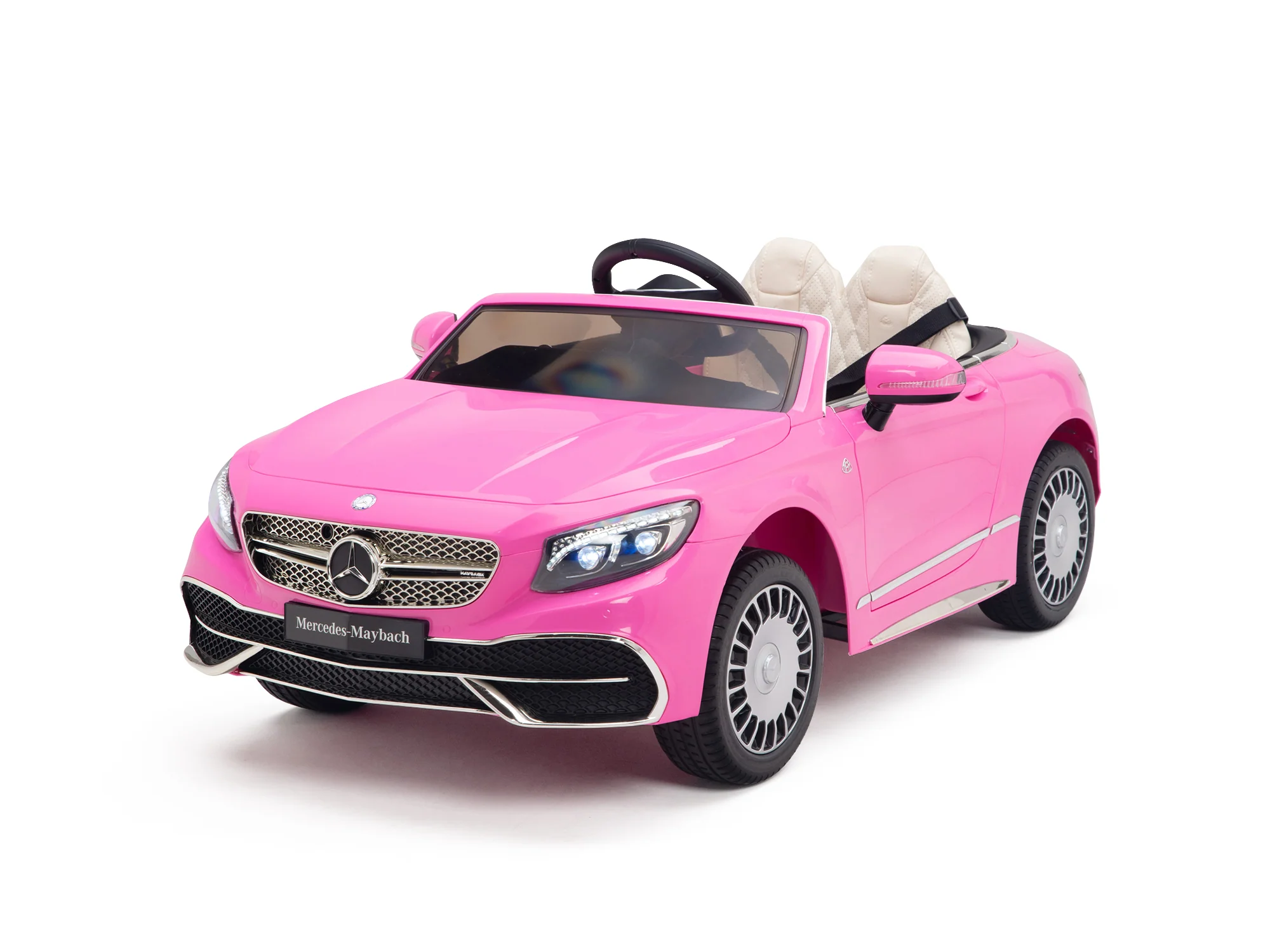 Pink Princess Mercedes Ride On Car For Girls W/Magic Cars® Wireless Parental Control - Image 15