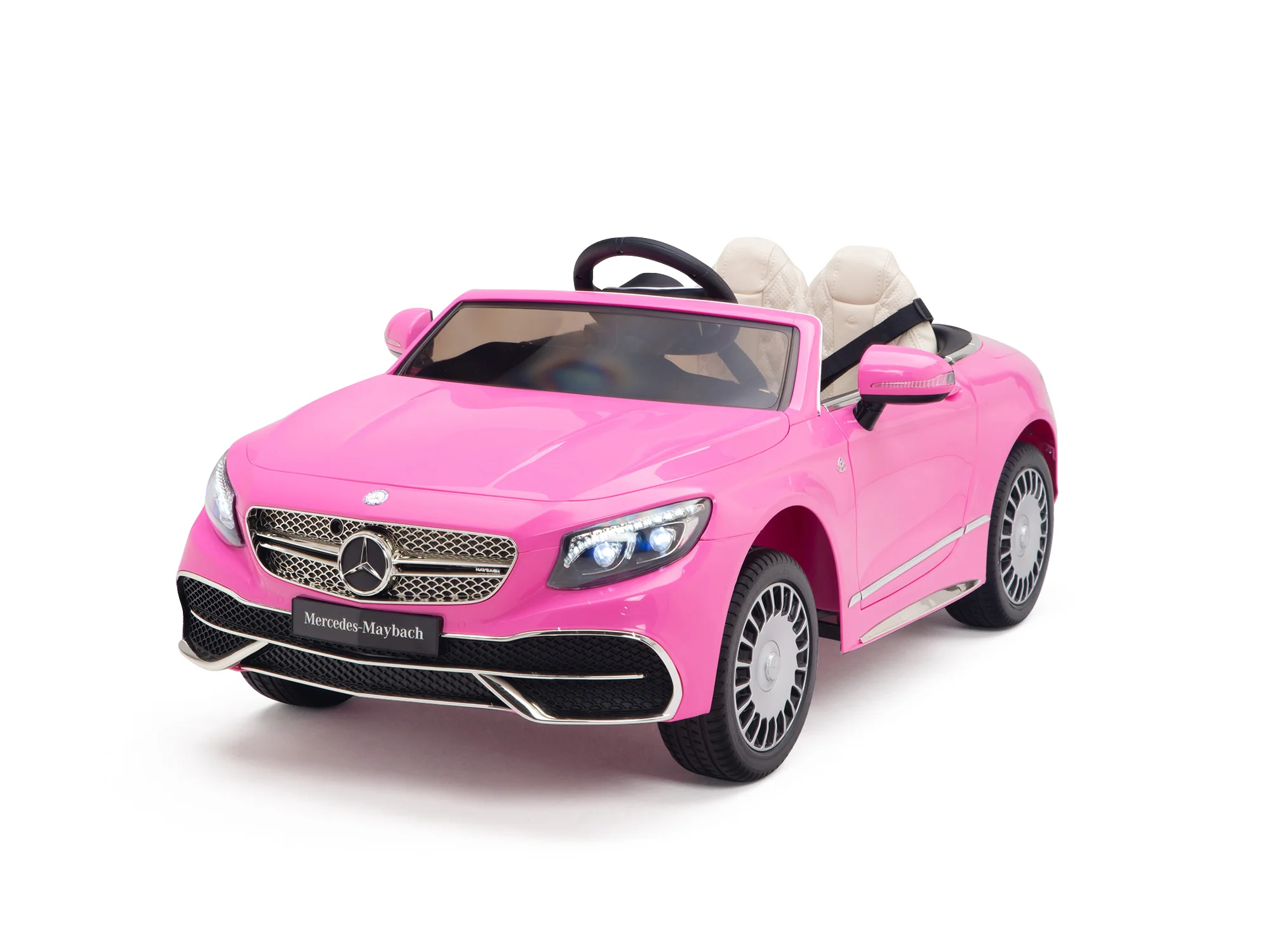 Pink Princess Mercedes Ride On Car For Girls W/Magic Cars® Wireless Parental Control - Image 16