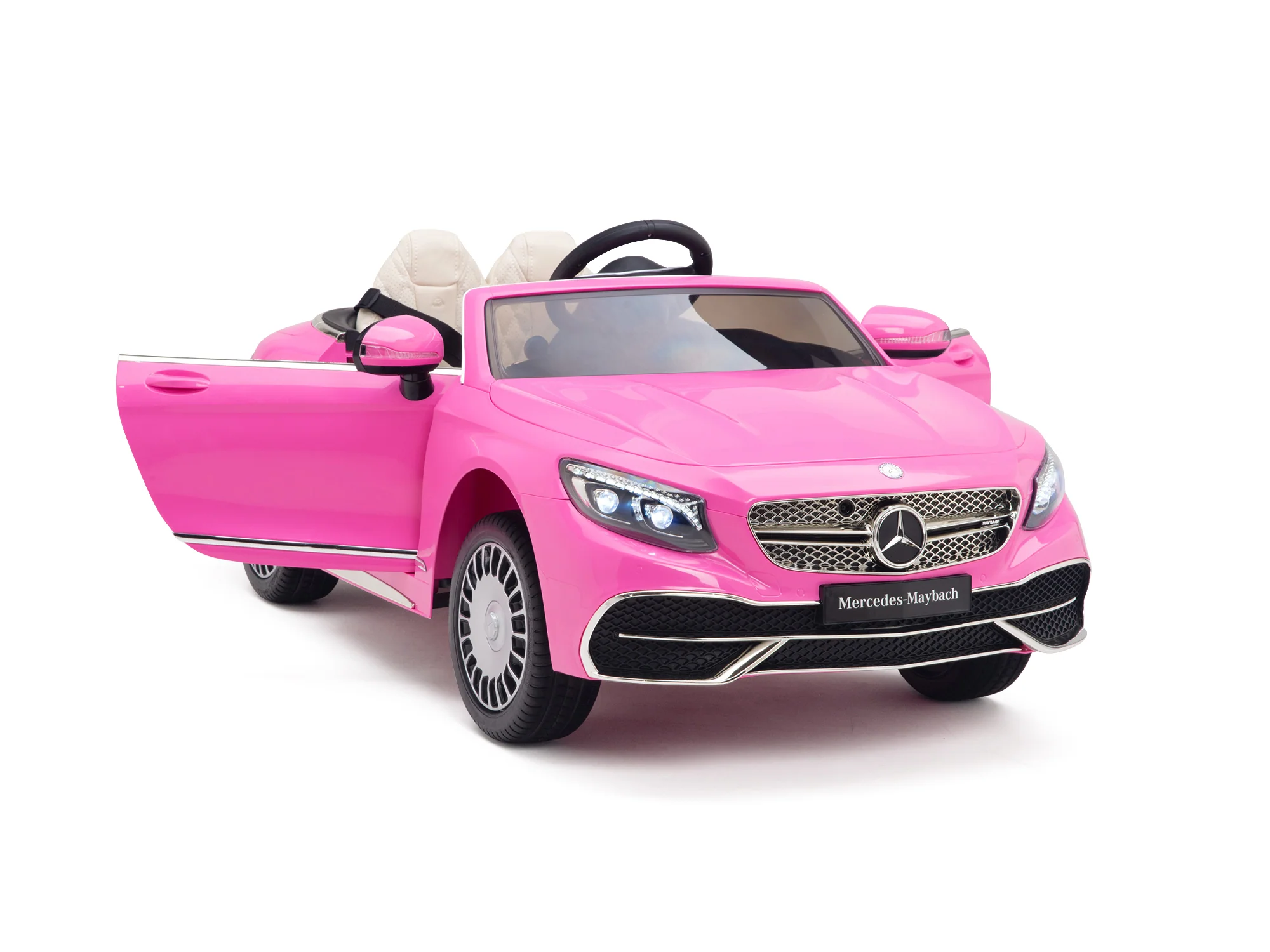 Pink Princess Mercedes Ride On Car For Girls W/Magic Cars® Wireless Parental Control - Image 19