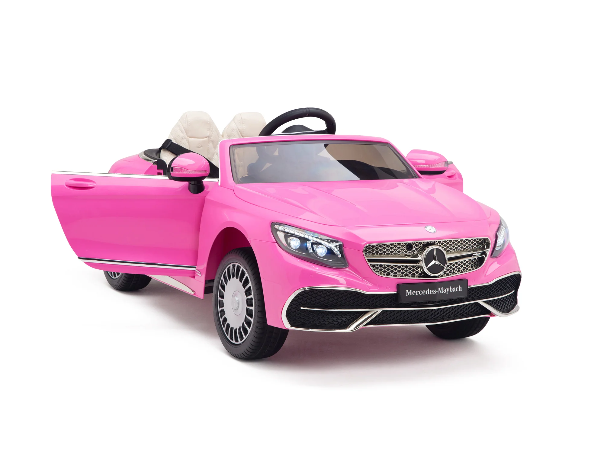Pink Princess Mercedes Ride On Car For Girls W/Magic Cars® Wireless Parental Control - Image 20