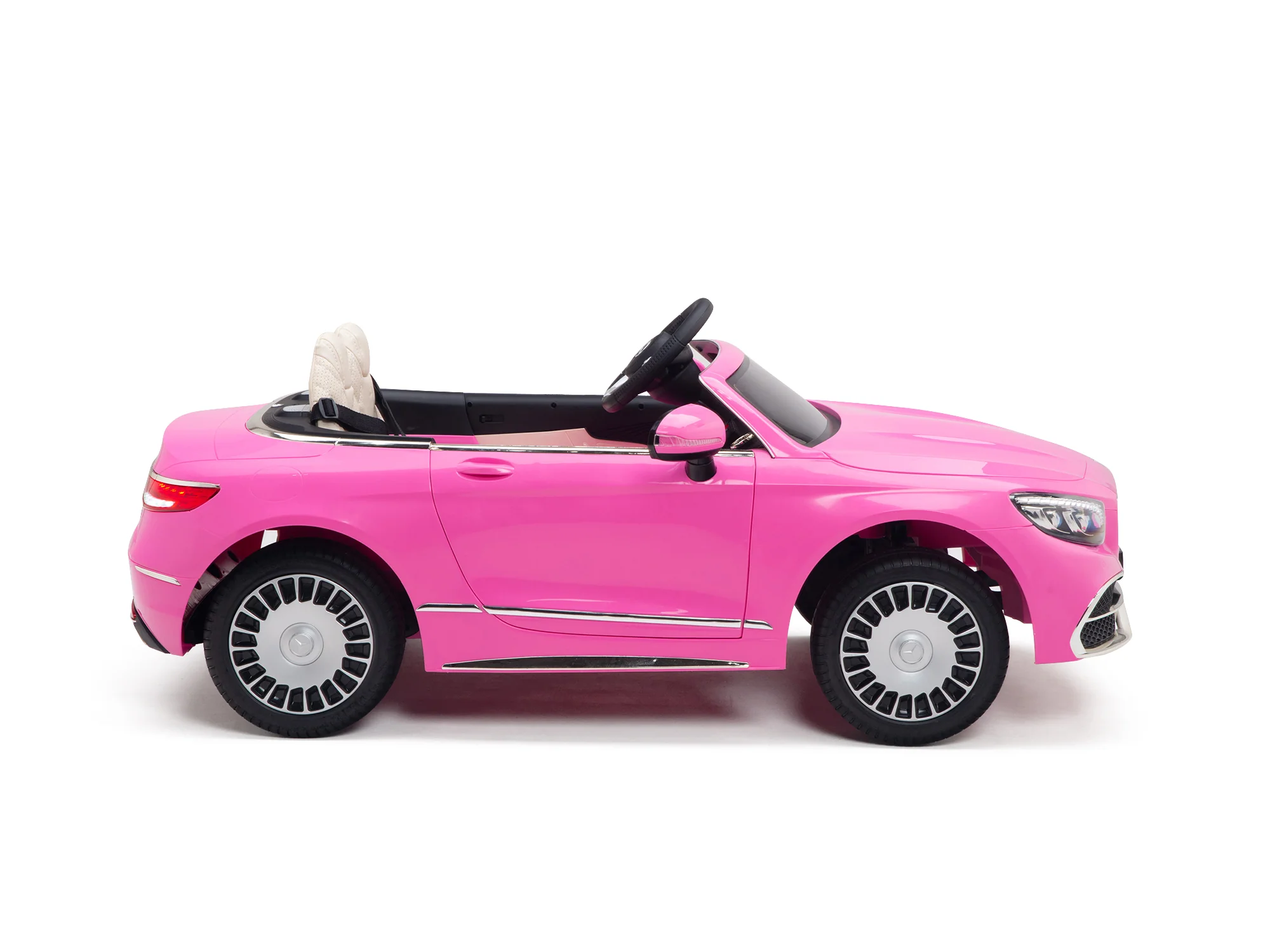 Pink Princess Mercedes Ride On Car For Girls W/Magic Cars® Wireless Parental Control - Image 25