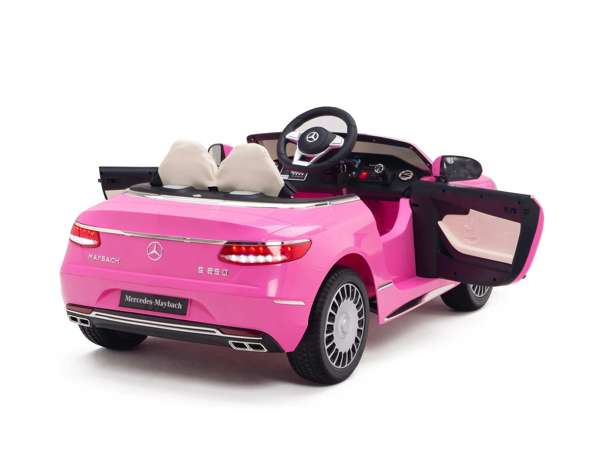 Pink Princess Mercedes Ride On Car For Girls W/Magic Cars® Wireless Parental Control - Image 27