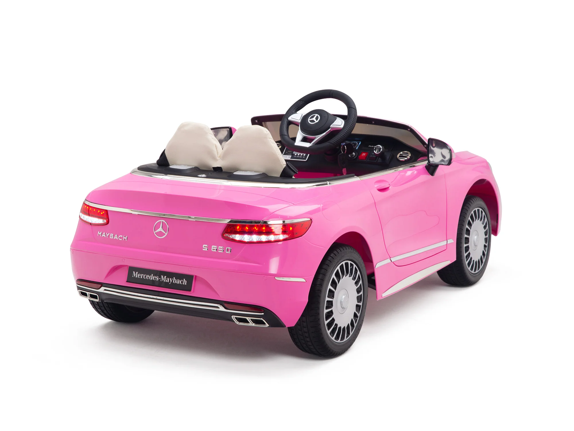 Pink Princess Mercedes Ride On Car For Girls W/Magic Cars® Wireless Parental Control - Image 28