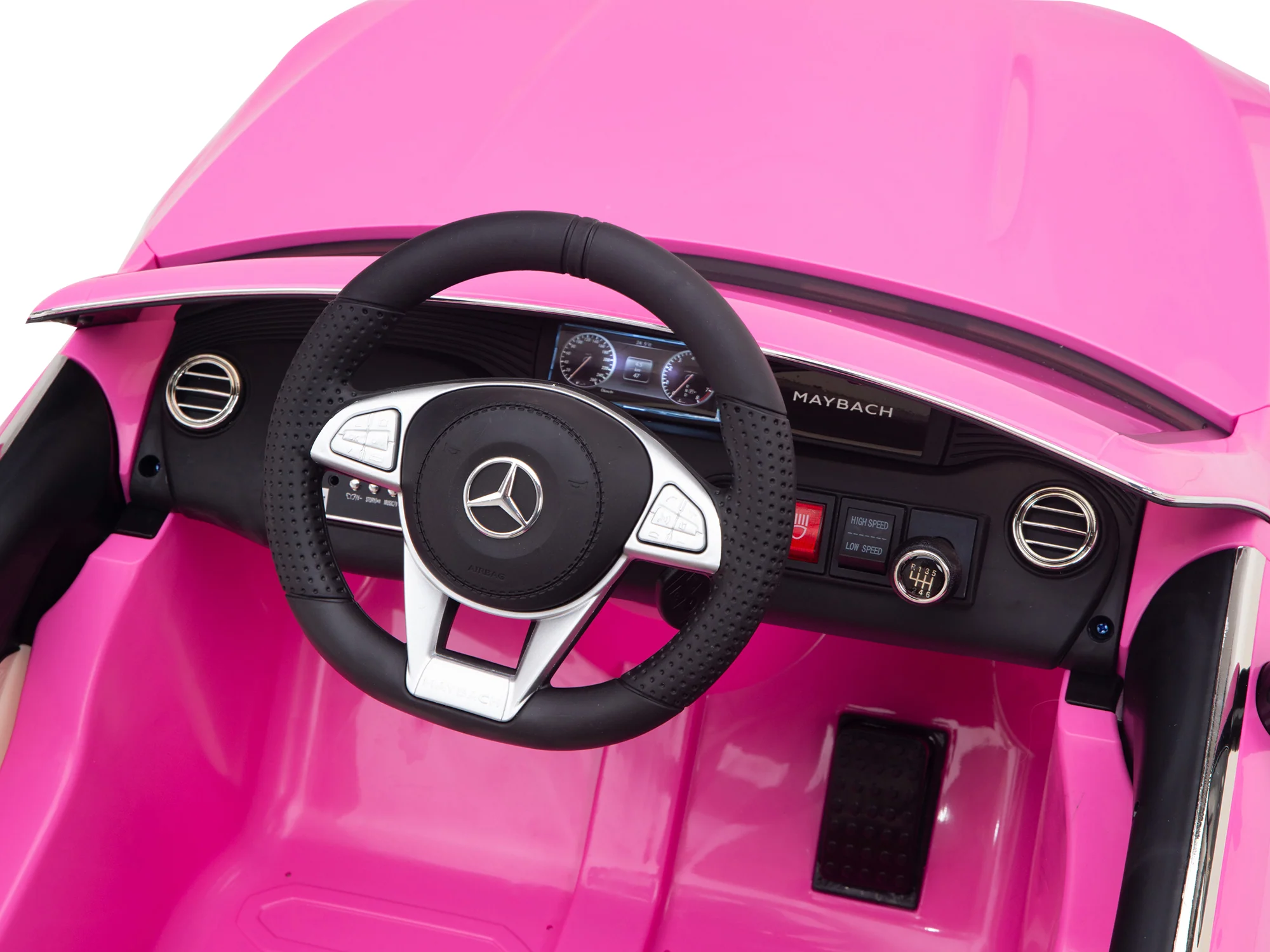 Pink Princess Mercedes Ride On Car For Girls W/Magic Cars® Wireless Parental Control - Image 3