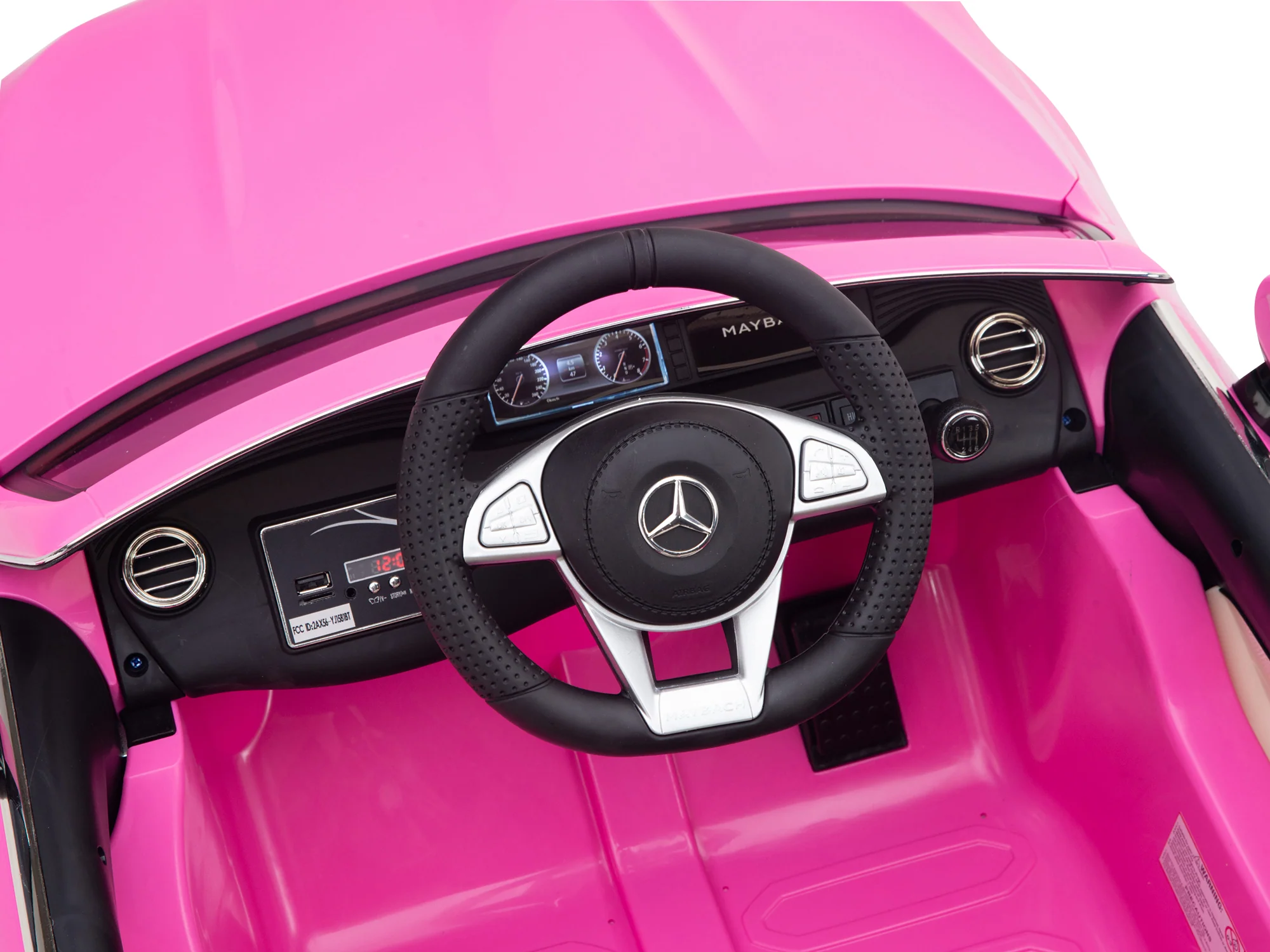 Pink Princess Mercedes Ride On Car For Girls W/Magic Cars® Wireless Parental Control - Image 4