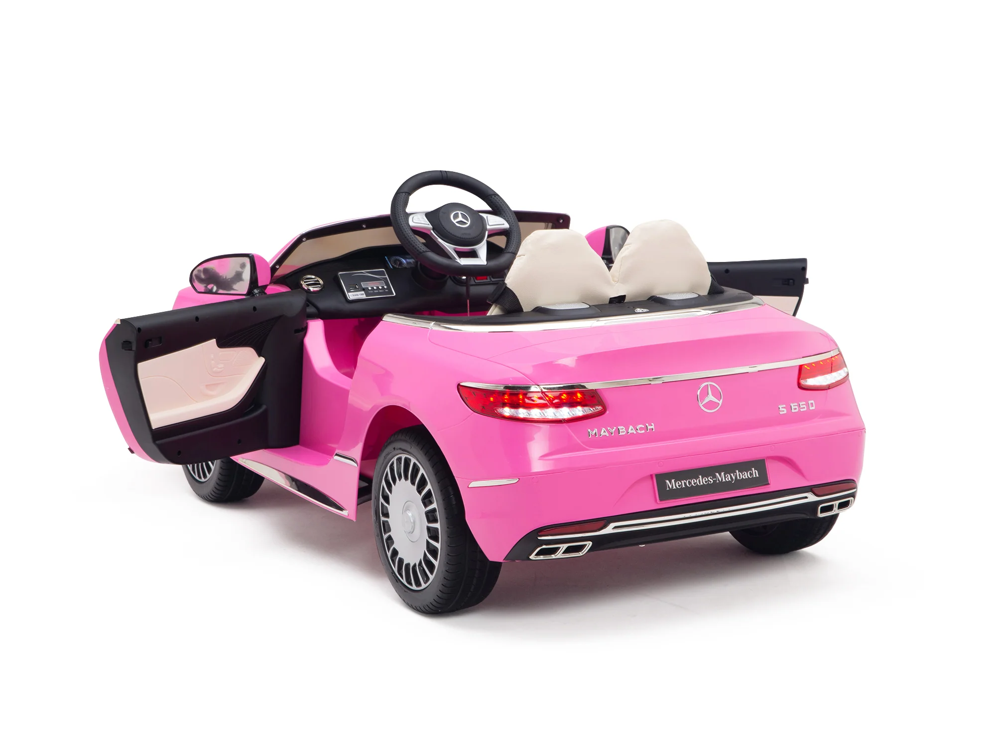 Pink Princess Mercedes Ride On Car For Girls W/Magic Cars® Wireless Parental Control - Image 8