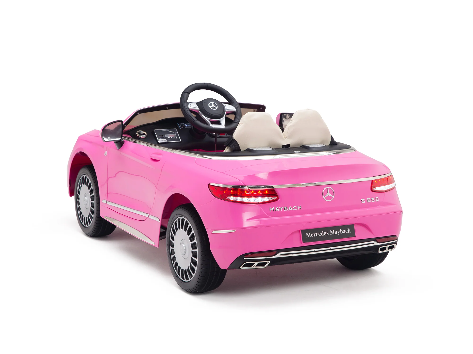 Pink Princess Mercedes Ride On Car For Girls W/Magic Cars® Wireless Parental Control - Image 9