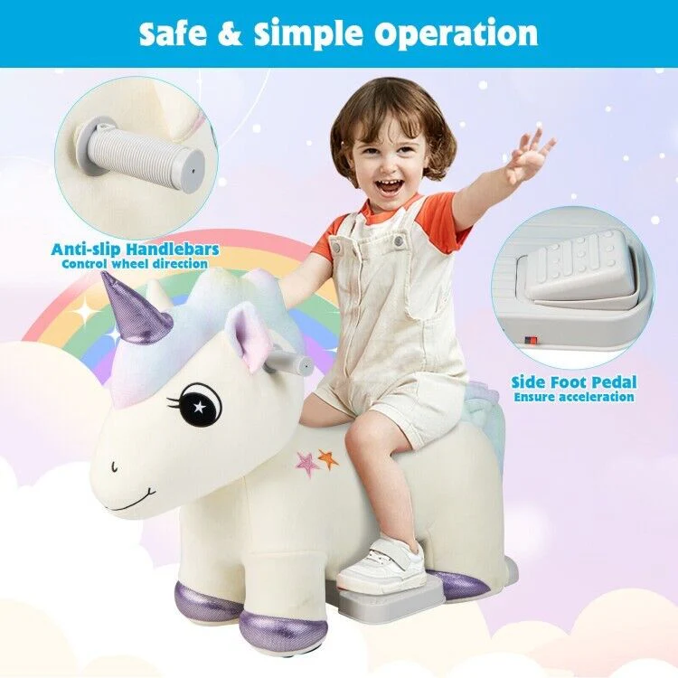Magical Electric Unicorn Ride-On Toy with Music and Handlebars for Kids - Image 20