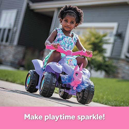 Magical Toddler Unicorn Quad Ride-On Toy with 6V Battery for Kids Ages 1.5-3 in Purple - Image 5