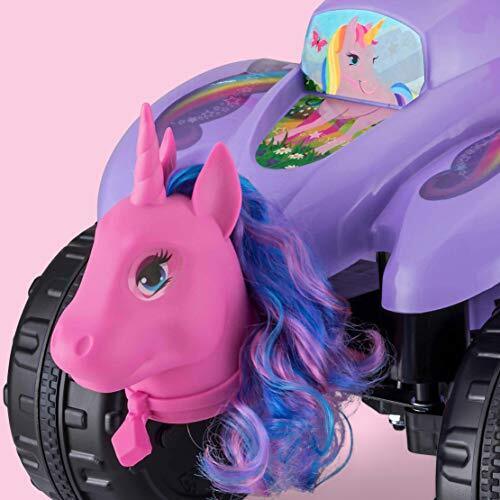 Magical Toddler Unicorn Quad Ride-On Toy with 6V Battery for Kids Ages 1.5-3 in Purple - Image 6