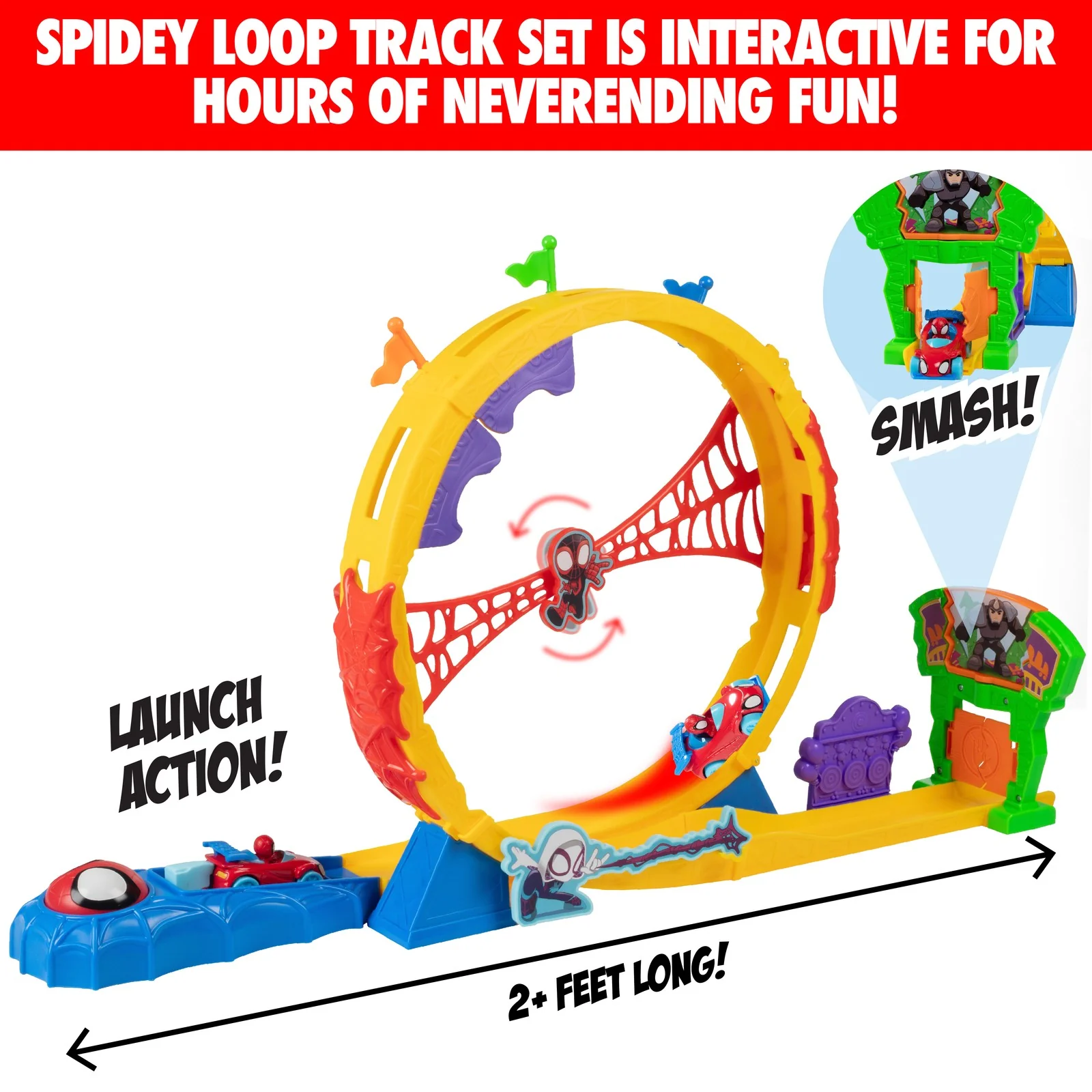 Marvel Spidey and His Incredible Friends - Exciting Loop Track with Vehicle Set - Image 4