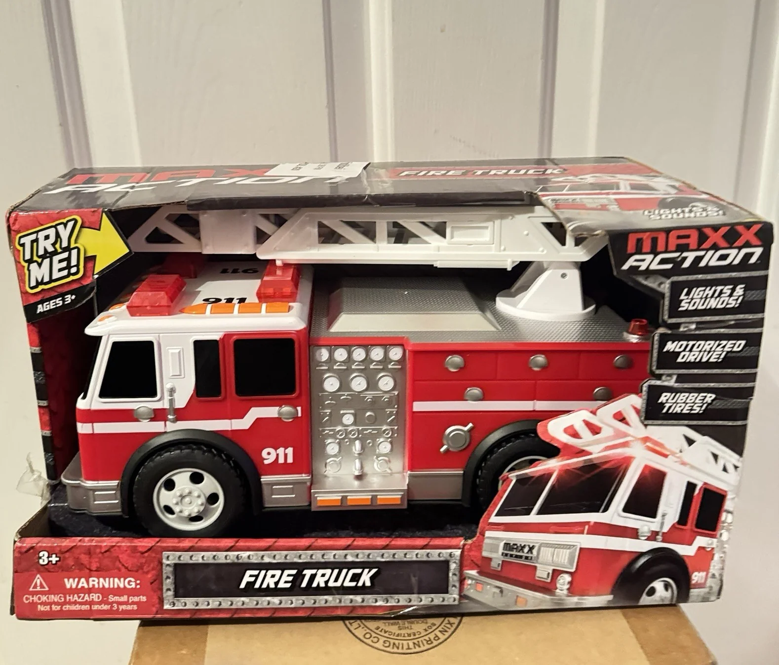 Maxx Action Interactive Fire Truck Toy with Lights and Sounds