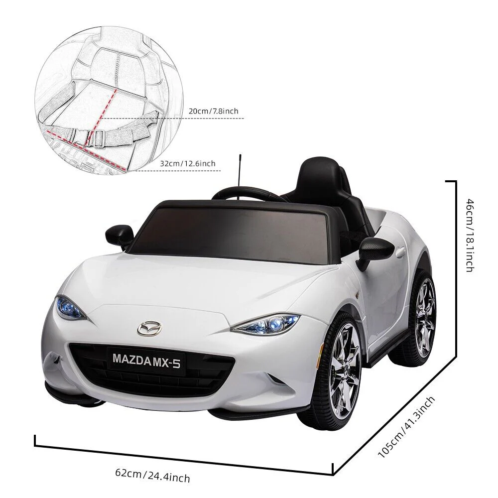 Mazda Licensed 12V Ride-On Car for Kids with Remote Control - Image 2