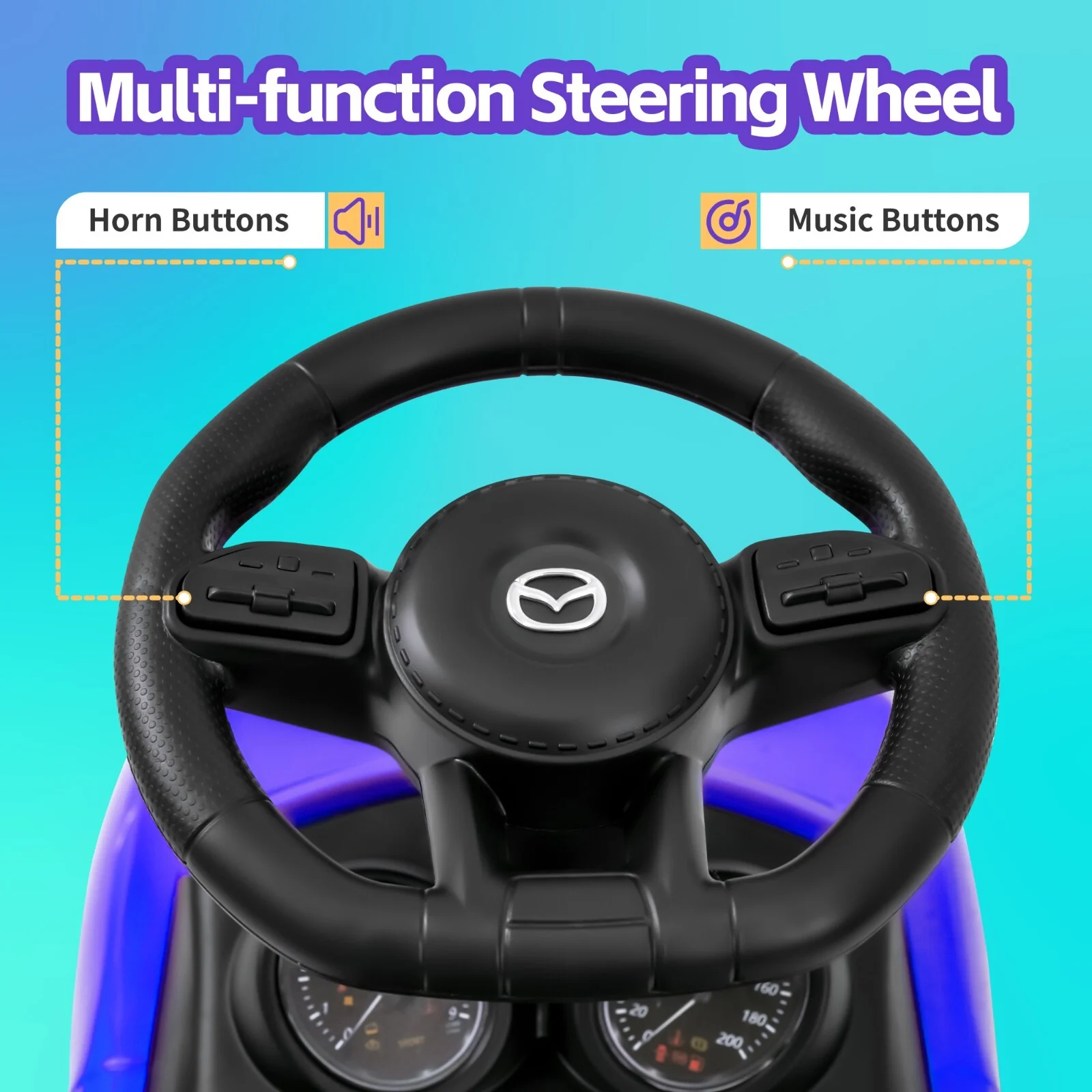 3-in-1 Ride-On Push Car for Babies and Toddlers with LED Lights and Music - Image 4