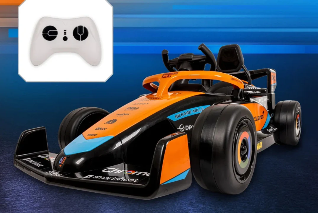 F1-Style 12V Battery-Powered Ride-On Car with Remote Control for Ages 3+ - Image 2