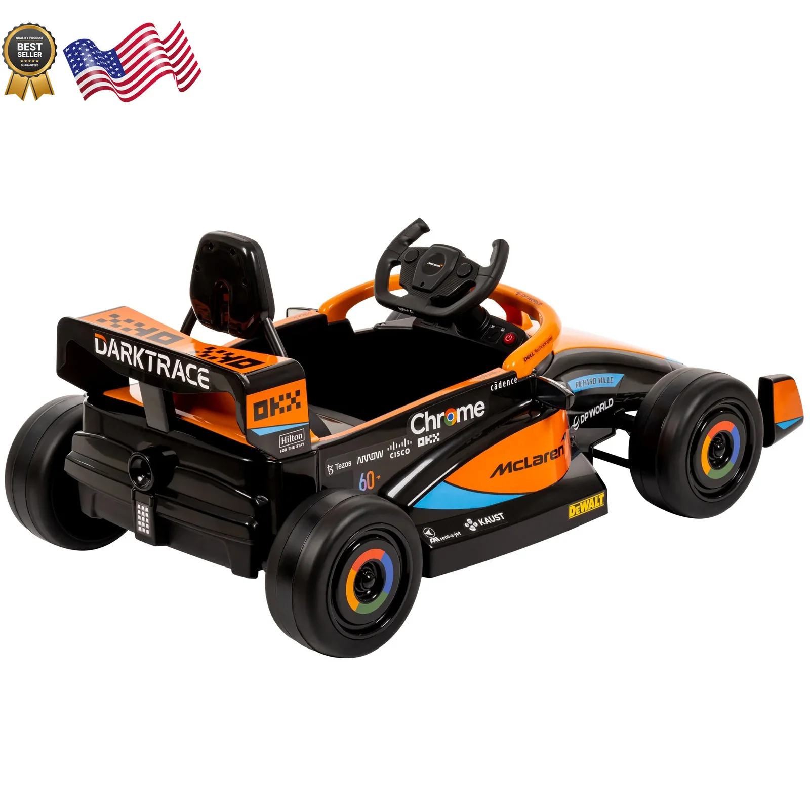 12V Remote Control Kids Ride-On F1 Race Car Toy with Battery - Image 7
