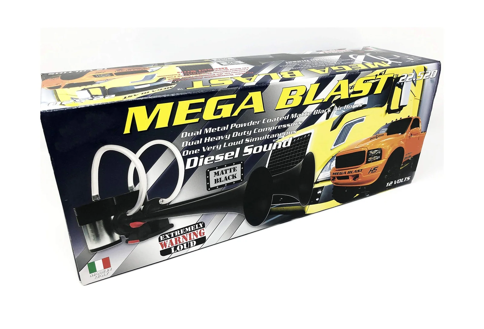 Mega Blast Air Horns for Trucks Cars SUVs and Trains Extremely Loud Black - Image 2