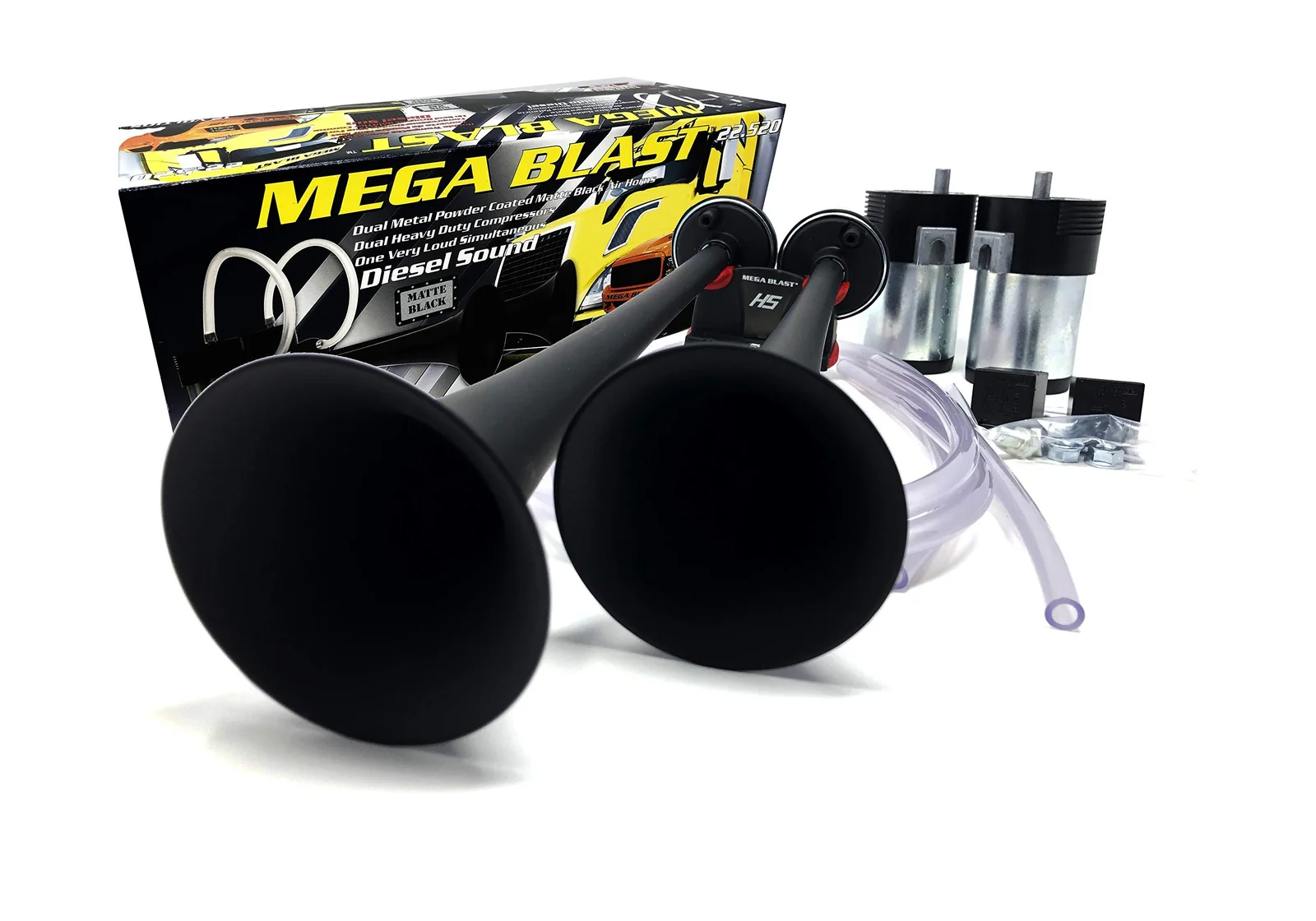 Mega Blast Air Horns for Trucks Cars SUVs and Trains Extremely Loud Black - Image 8