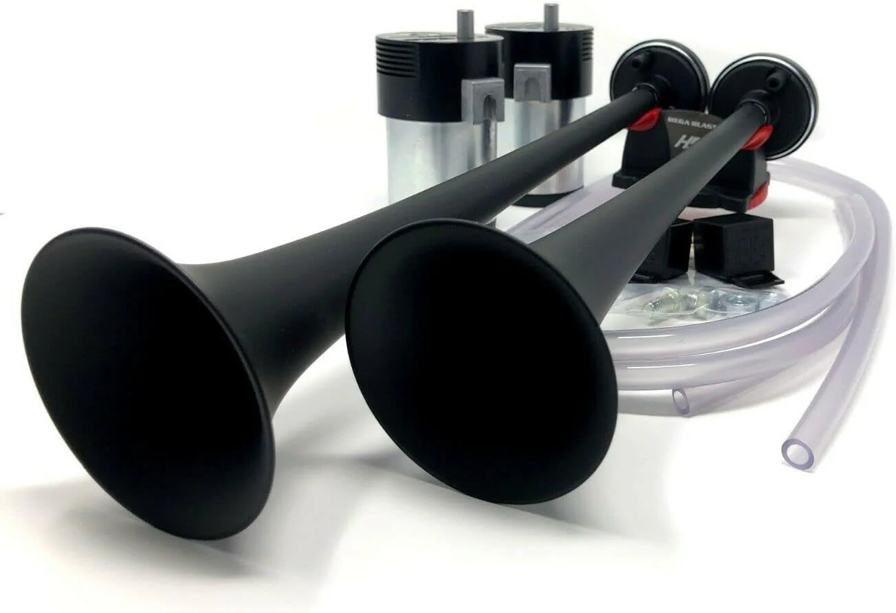 Mega Blast Air Horns for Trucks, Cars, SUVs, and Trains – Loud Black Sound - Image 2