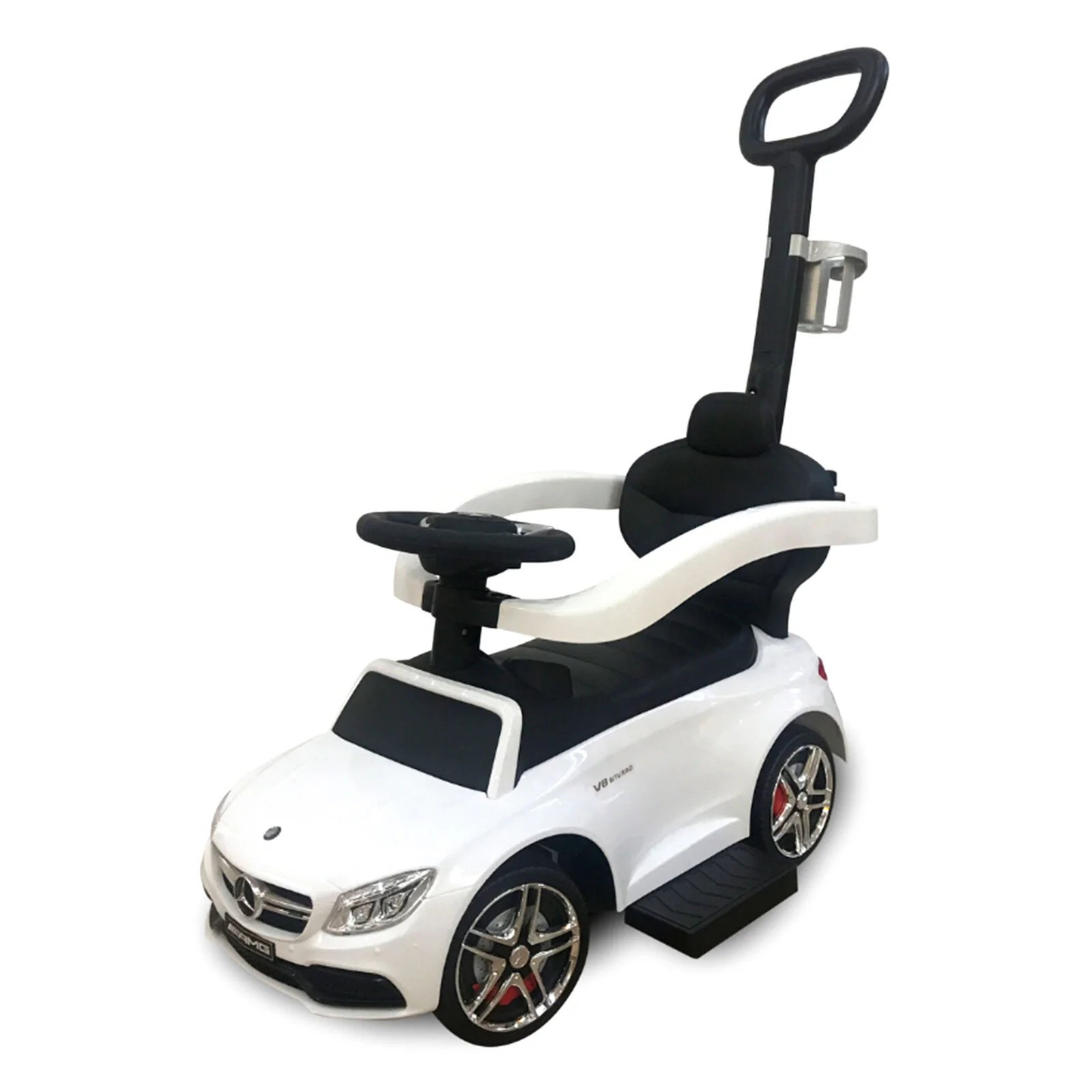 Mercedes 3 in 1 Push Car with Removable Stroller Bar - Open Box - Image 6