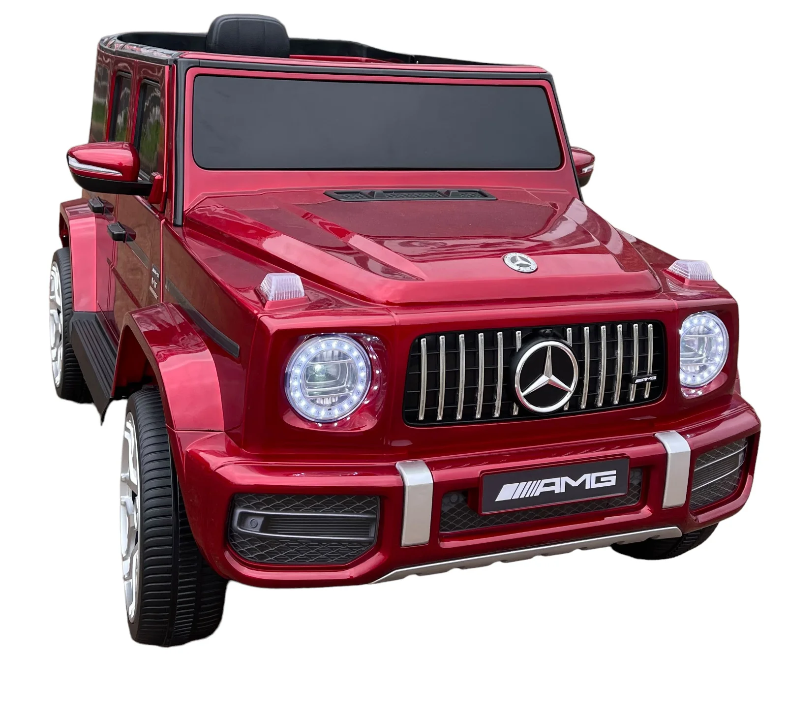 12V Electric Kids Ride-On Car with Remote Control and MP3 Player, Burgundy and Yellow - Image 5