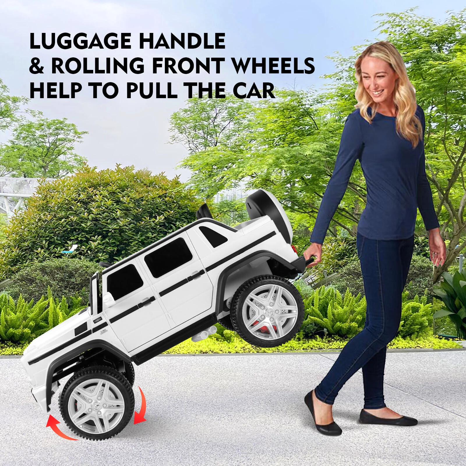 Mercedes-Benz 12V Kids Ride On Car with Music, LED Lights, Bluetooth, and Remote Control - Image 11
