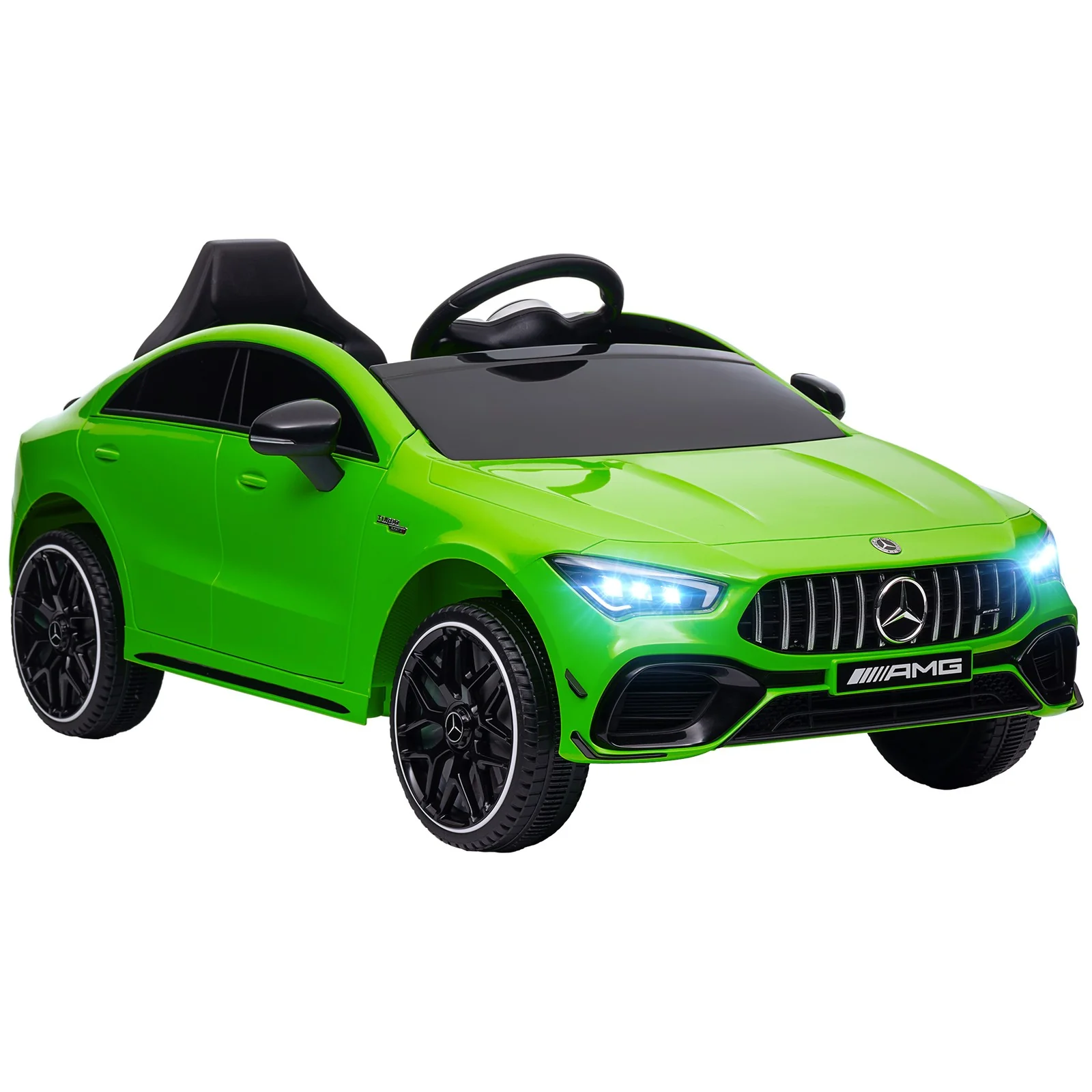 Licensed Mercedes-Benz AMG 12V Kids Ride-On Car with Remote Control Green - Image 12