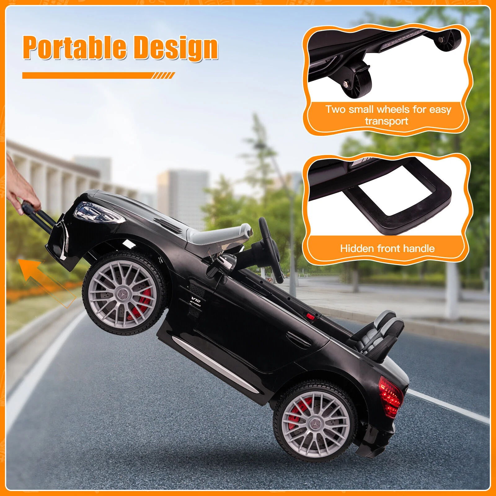 Mercedes Benz AMG SL65 Electric Ride On Car for Kids with Remote Control and LED Lights - 12V - Image 6