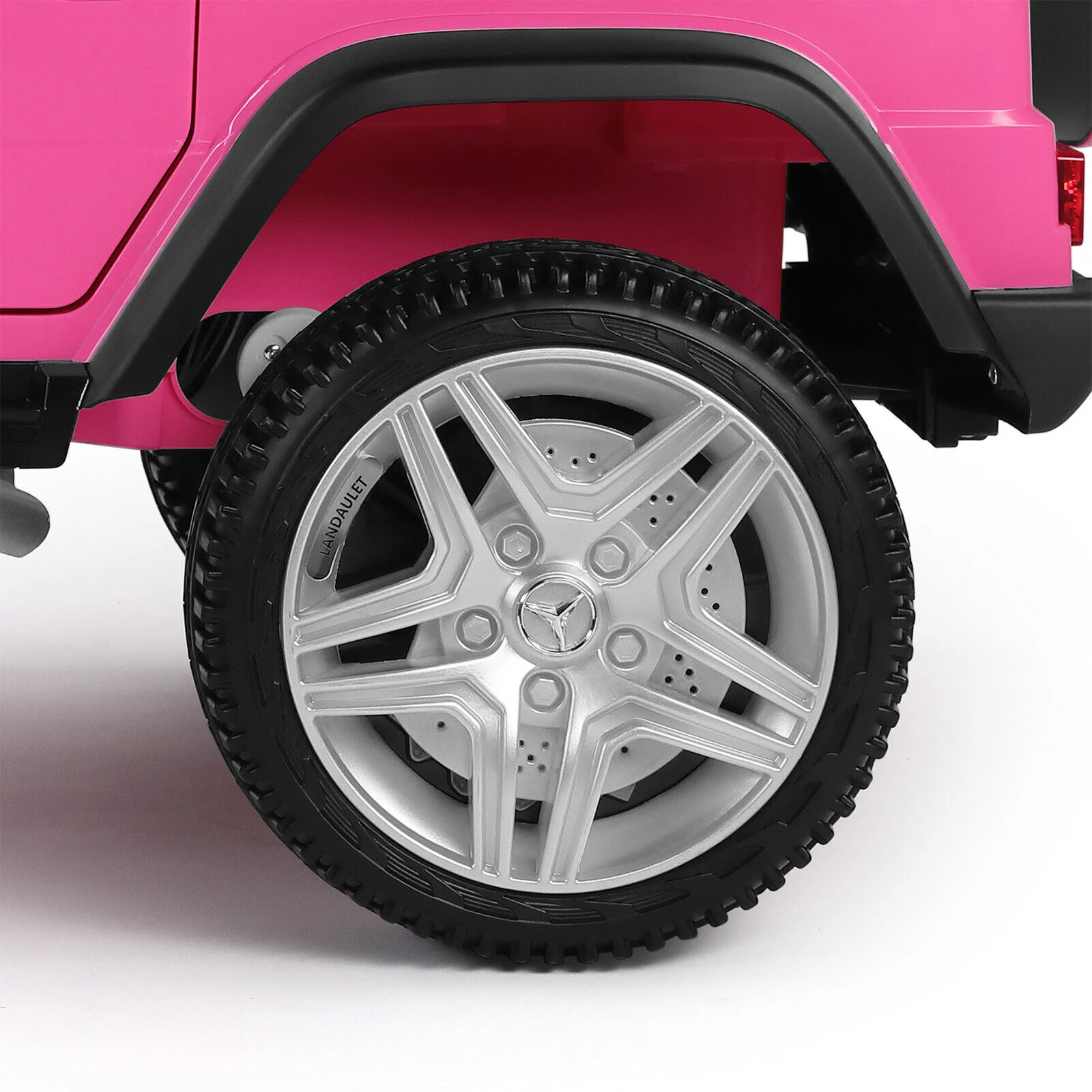 Mercedes-Benz Electric Ride-On Car for Kids with 3 Speeds, LED Lights, and RC Control - Pink - Image 19