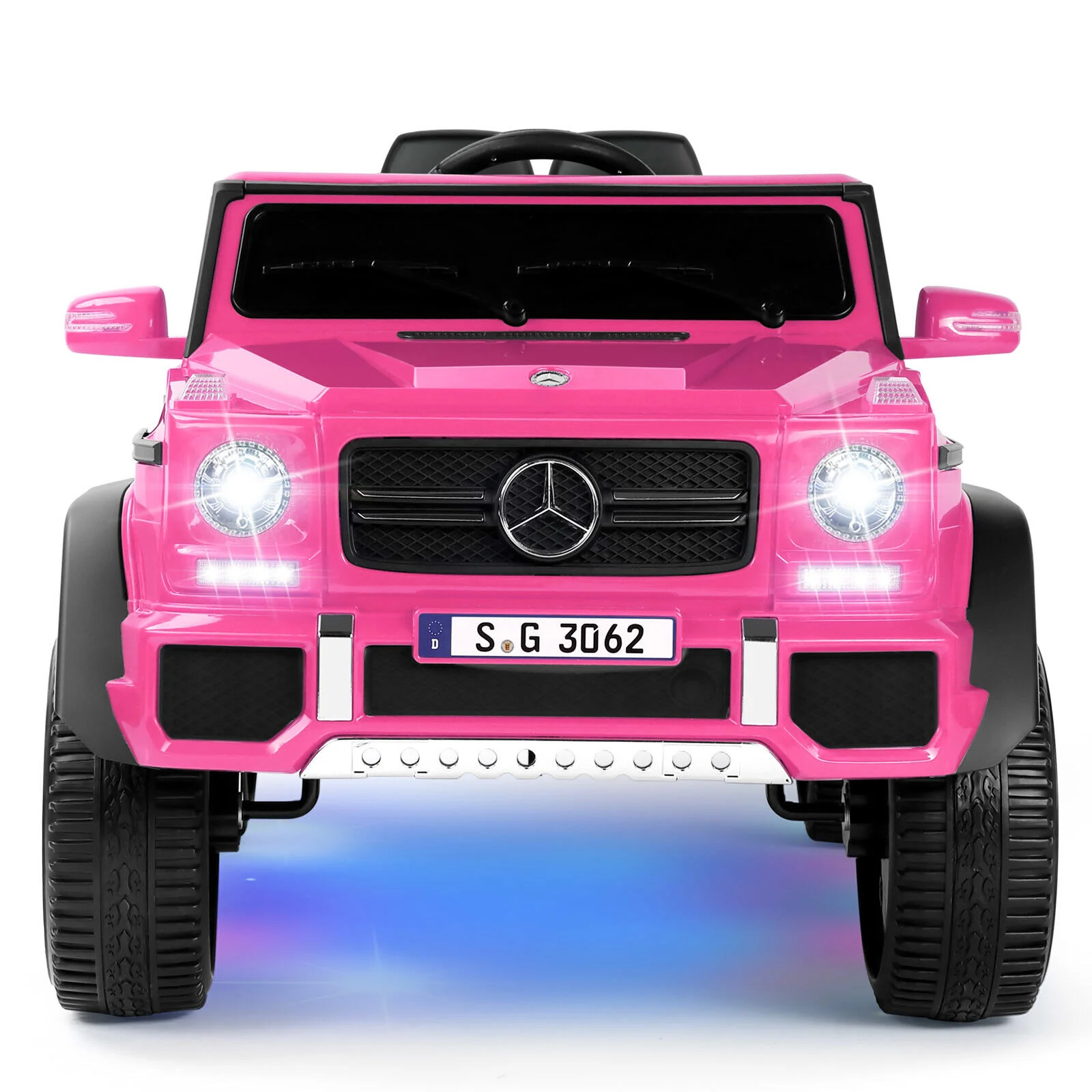 Mercedes-Benz Electric Ride-On Car for Kids with 3 Speeds, LED Lights, and RC Control - Pink - Image 21
