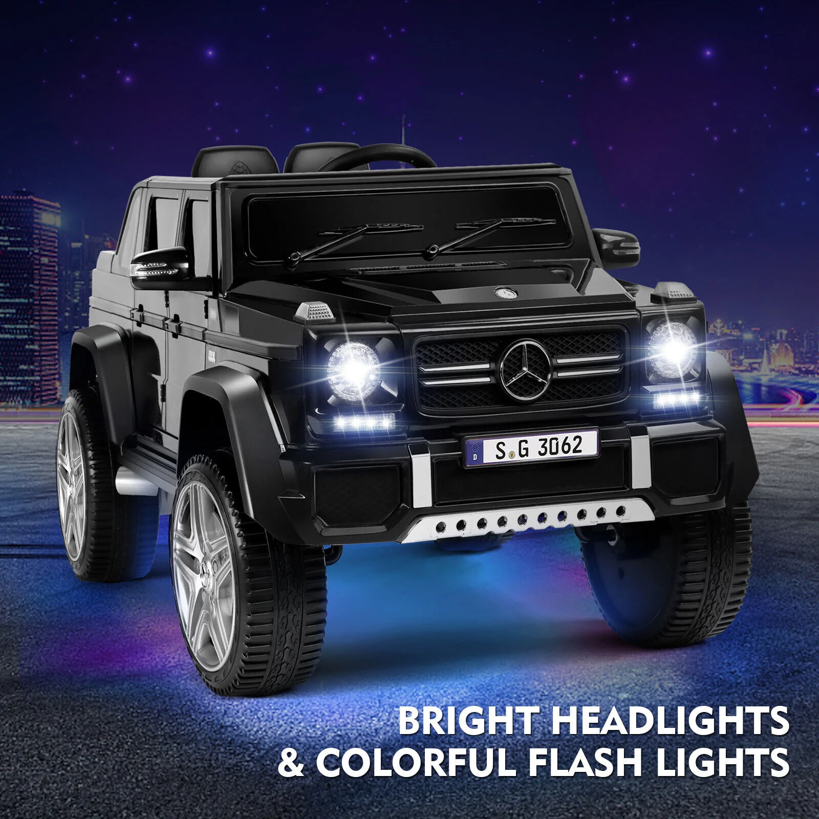 Mercedes-Benz Electric Ride-On Car for Kids with Lights, Music, and Remote Control - 12V - Image 3