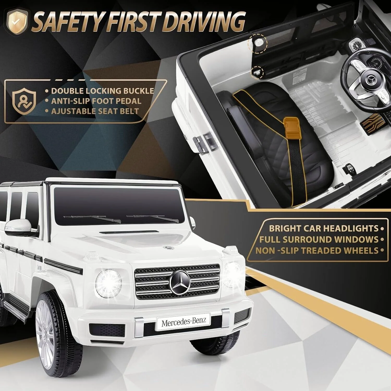 Mercedes-Benz G500 12V Electric Kids 4WD Ride on Car with Remote Control - Officially Licensed - Image 4
