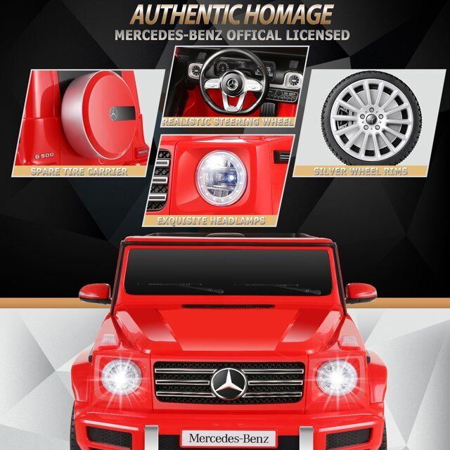 Mercedes-Benz G500 12V Electric Ride-On Car for Kids - Officially Licensed Motorized Toy - Image 36