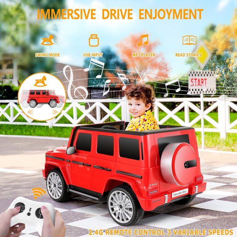 Mercedes Benz G500 12V Ride On Car for Kids with Remote Control and Music Player - Image 22