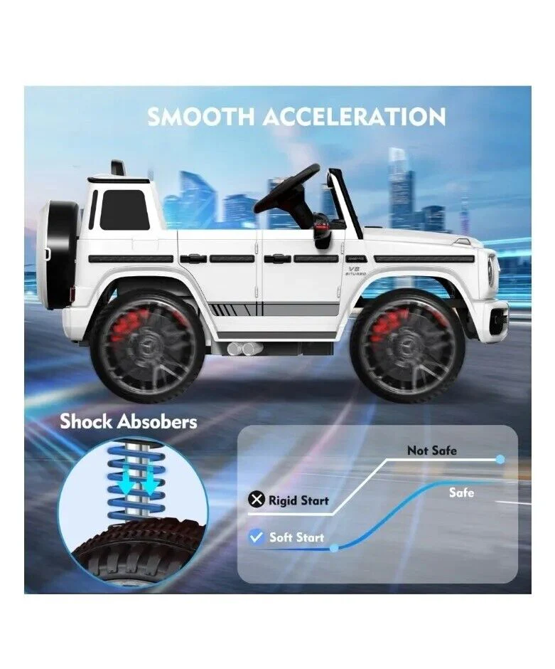 Mercedes-Benz G63 Licensed Ride-On Car with Remote Control and LED Headlights - 12V Power for Endless Fun! - Image 4