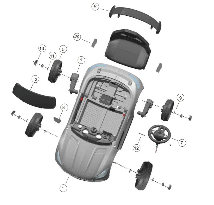 Kids Remote Control Car with LED Lights and MP3 Player - Image 5