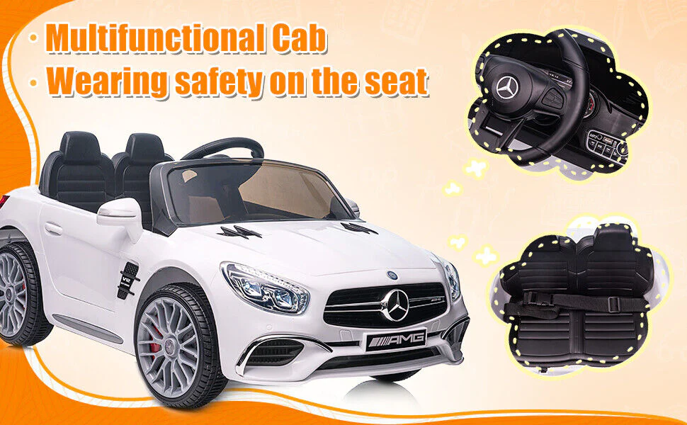 Mercedes-Benz Licensed 12V Electric Kids Ride-On Car with Battery Power - Image 11