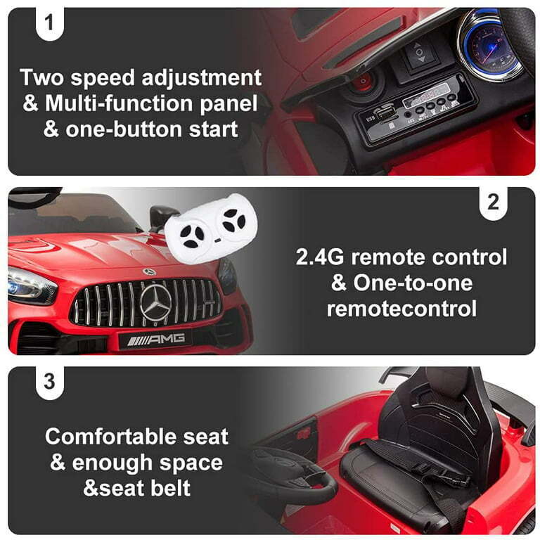 Mercedes Benz Licensed 12V Kids Ride on Car with MP3 Player - Motorized Vehicle for Endless Fun! - Image 5