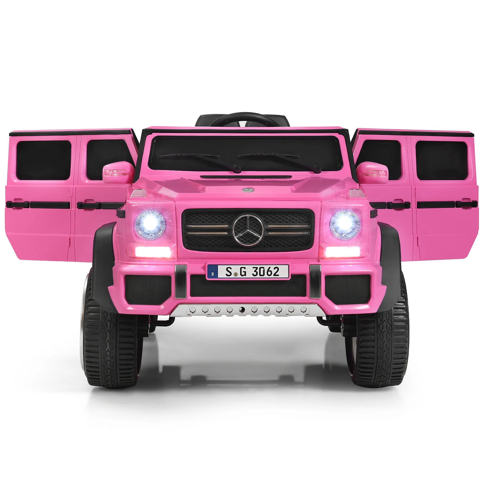 Mercedes-Benz Licensed 12V Pink Ride On Car for Kids with RC Control and Trunk - Image 11