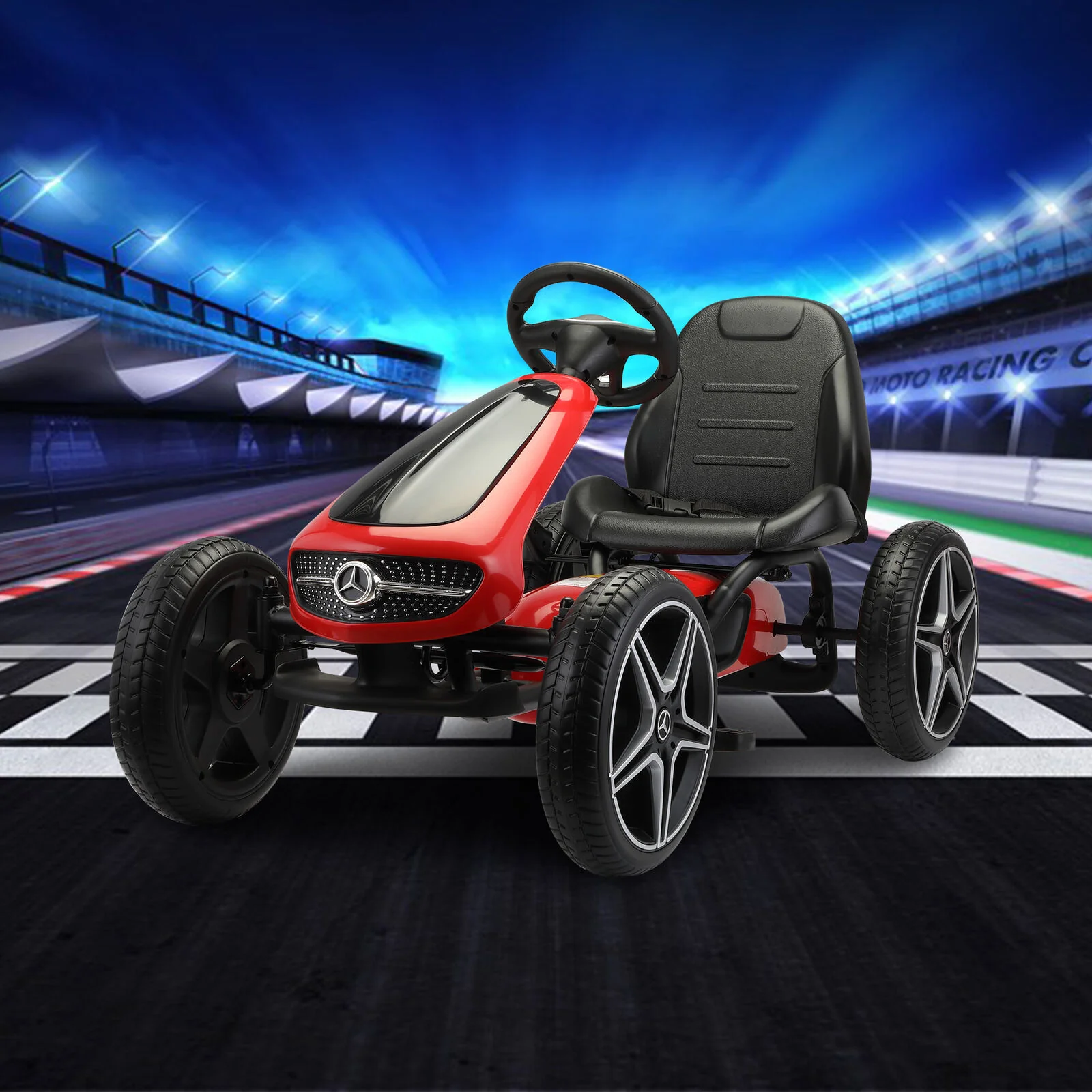 Mercedes Benz Licensed Electric Go Kart for Kids with Horn and Music - Image 3