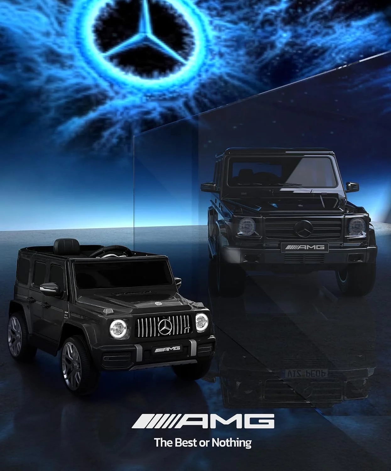 Black 12V Remote Control Mercedes Benz Ride-On Car for Boys - Image 2